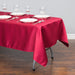 60 X 102 in. Rectangular Square-Point Damask Tablecloth Burgundy