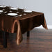 60 x 102 in. Rectangular Satin Tablecloth Chocolate