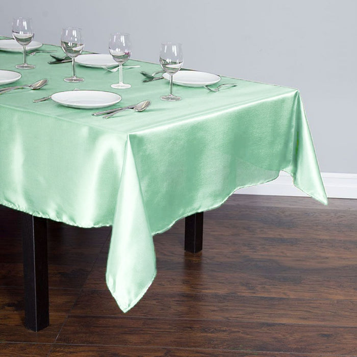 Bargain 60 X 102 In. Rectangular Satin Tablecloth Hemlock