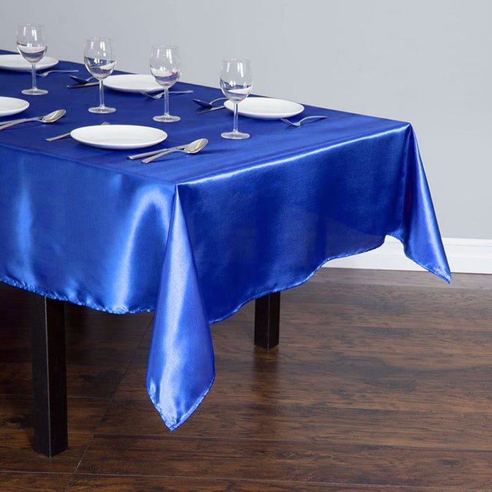 60 x 102 in. Rectangular Satin Tablecloth Royal Blue
