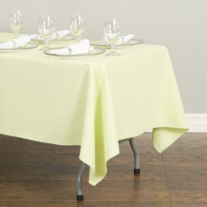 60 X 126 in. Rectangular Polyester Tablecloth Tea Green
