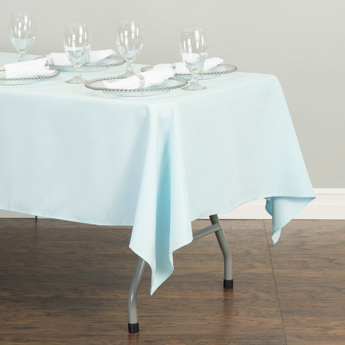 60 x 126 in. Rectangular Polyester Tablecloth Baby Blue