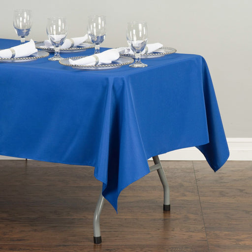 Bargain 60 X 126 In. Rectangular Polyester Tablecloth Royal Blue