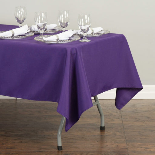 Bargain 60 X 126 In. Rectangular Polyester Tablecloth Purple