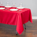 60 X 126 in. Rectangular Square-Point Damask Tablecloth Red
