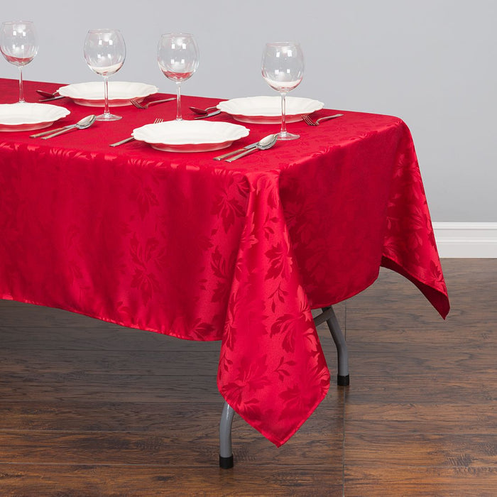60 X 126 in. Rectangular Falling Lilies Damask Tablecloth (5 Colors)