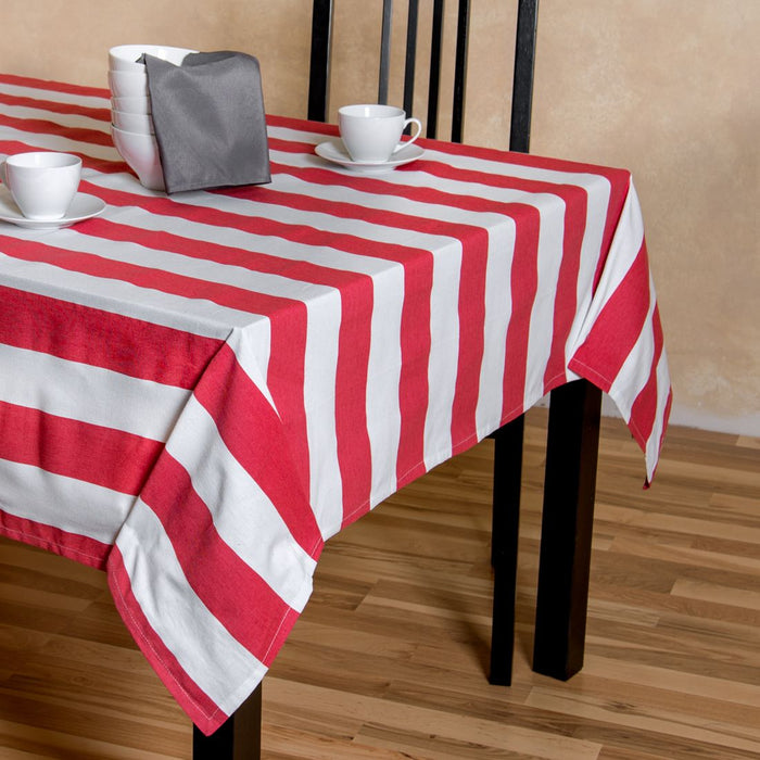 54 X 98 in. Rectangular Patriotic Stripes Tablecloth