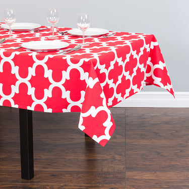 60 X 126 in. Rectangular Trellis Cotton Tablecloth (7 colors)