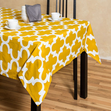 60 X 126 in. Rectangular Trellis Cotton Tablecloth (7 colors)