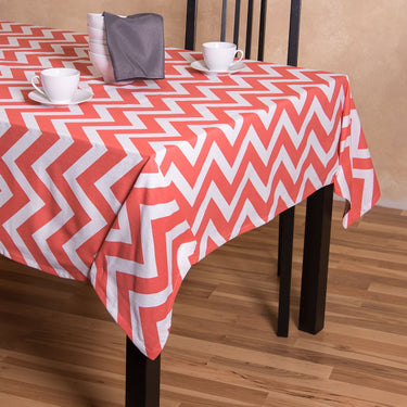 60 X 126 in. Rectangular Chevron Cotton Tablecloth (14 Colors)