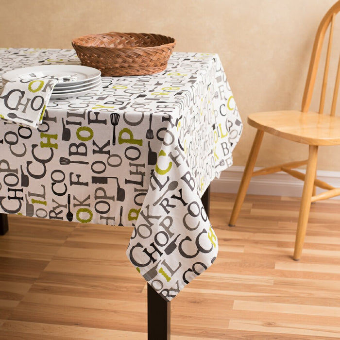 60 X 126 in. Rectangular Chef Print Cotton Tablecloth