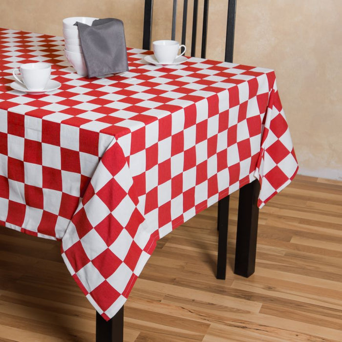 60 X 126 in. Rectangular Checker Board Cotton Tablecloth (3 Colors)