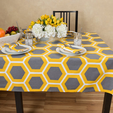 Rectangular Honeycomb Cotton Tablecloth (2 Sizes / 2 Colors)