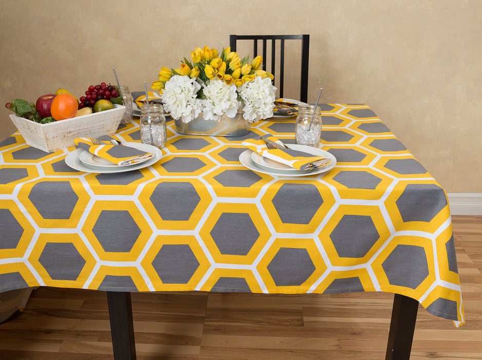 Rectangular Honeycomb Cotton Tablecloth (2 Sizes / 2 Colors)