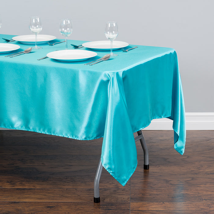 60 X 126 in. Rectangular Satin Tablecloth (27 Colors)