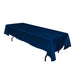 Bargain 60 X 126 In. Rectangular Satin Tablecloth Navy Blue