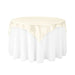 60 in. Square Satin Overlay Ivory