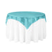 60 in. Square Satin Overlay Turquoise