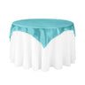 Bargain 60 in. Square Satin Overlay Turquoise