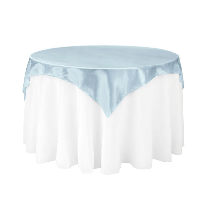 60 in. Square Satin Overlay Baby Blue
