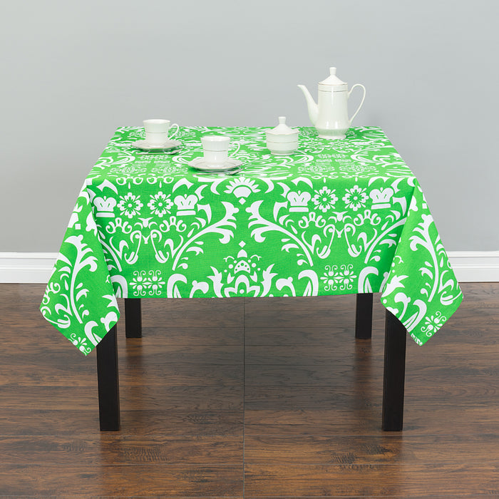 60 in. Square Vintage Royalty Cotton Tablecloth (3 Colors)