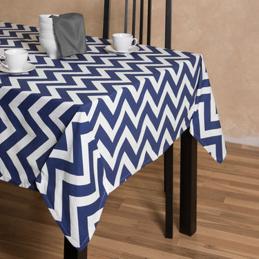 60 x 84 in. Rectangular Chevron Cotton Tablecloth
