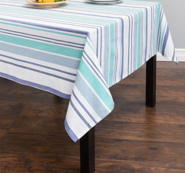 60 X 84 in. Rectangular Striped Cotton Tablecloth (3 Colors)