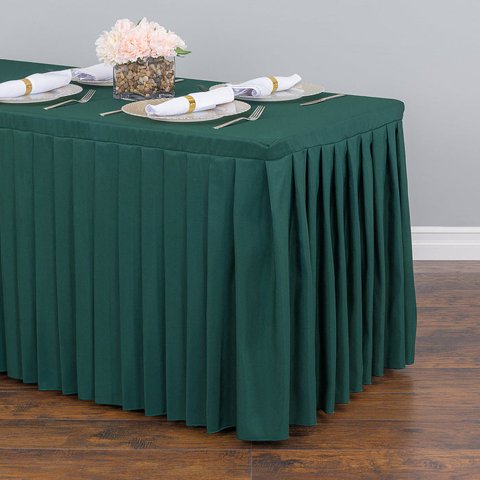 Bargain 4 ft. Fitted Table Skirt Hunter Green