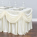 6 ft. Drape Chiffon All-In-1 Tablecloth/Pleated Skirt Ivory