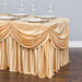 6 ft. Drape Chiffon All-In-1 Tablecloth/Pleated Skirt Champagne