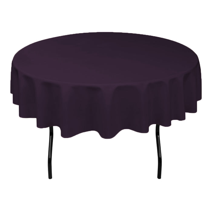 90 in. Round Cotton-Feel Tablecloth (8 Colors)