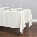 Bargain 70 X 120 In. Rectangular Polyester Tablecloth Ivory