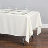 Bargain 70 X 120 In. Rectangular Polyester Tablecloth Ivory