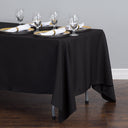 Bargain 70 X 120 in. Rectangular Polyester Tablecloth Black