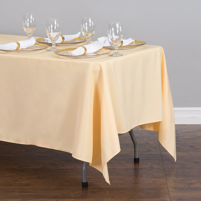 70 x 120 in. Rectangular Polyester Tablecloth Cantaloupe