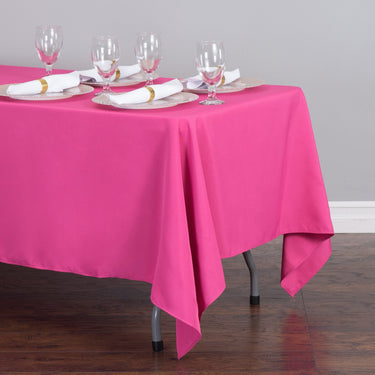 Bargain 70 X 120 In. Rectangular Polyester Tablecloth Fuchsia