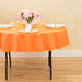70 in. Round Polyester Tablecloth Orange