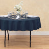 Bargain 70 In. Round Polyester Tablecloth Navy Blue
