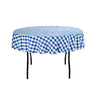 70 in. Round Tablecloth Blue & White Checkered