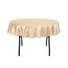 70 in. Round Satin Tablecloth Beige
