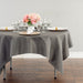 70 in. Square Polyester Tablecloth Charcoal