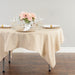 70 in. Square Polyester Tablecloth Beige