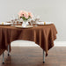 70 in. Square Polyester Tablecloth Chocolate
