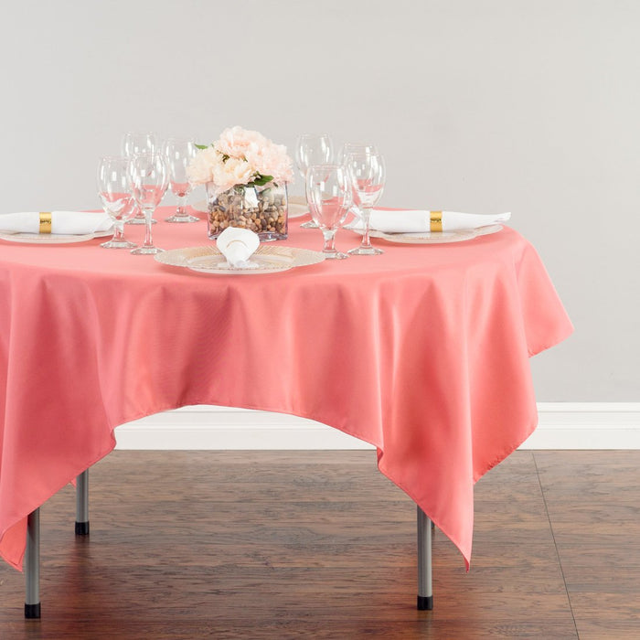 70 in. Square Polyester Tablecloth Strawberry Ice