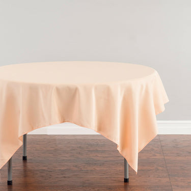 70 in. Square Polyester Tablecloth Peach