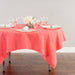 70 in. Square Polyester Tablecloth Coral