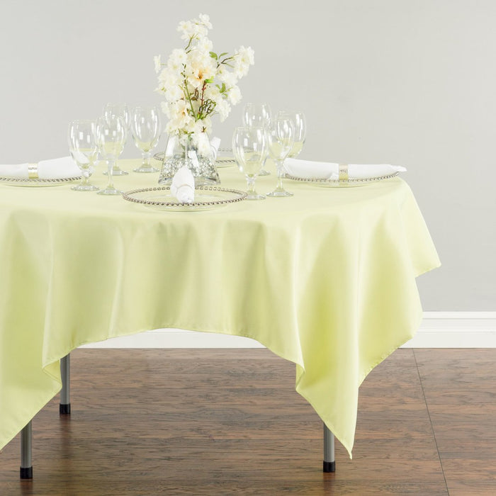 70 in. Square Polyester Tablecloth Tea Green