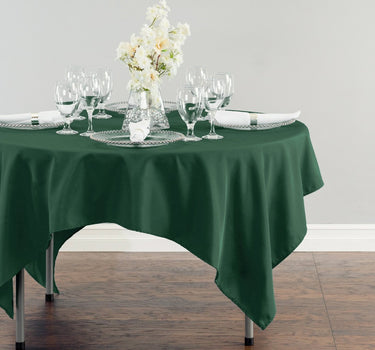 Bargain 70 in. Square Polyester Tablecloth Hunter Green