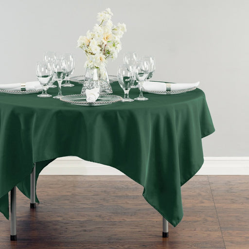 70 in. Square Polyester Tablecloth Hunter Green