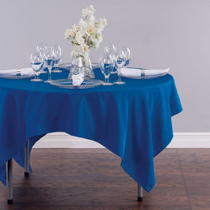 70 in. Square Polyester Tablecloth Royal Blue